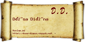 Dósa Diána névjegykártya